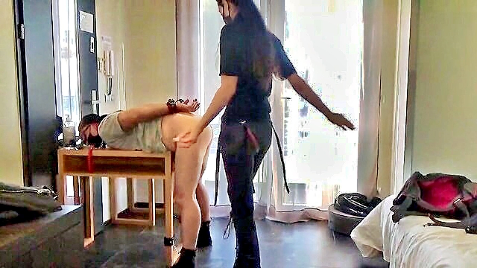 Mistress Andrea Parker Punishes Exhibitionist With Anal Play - XXXBP