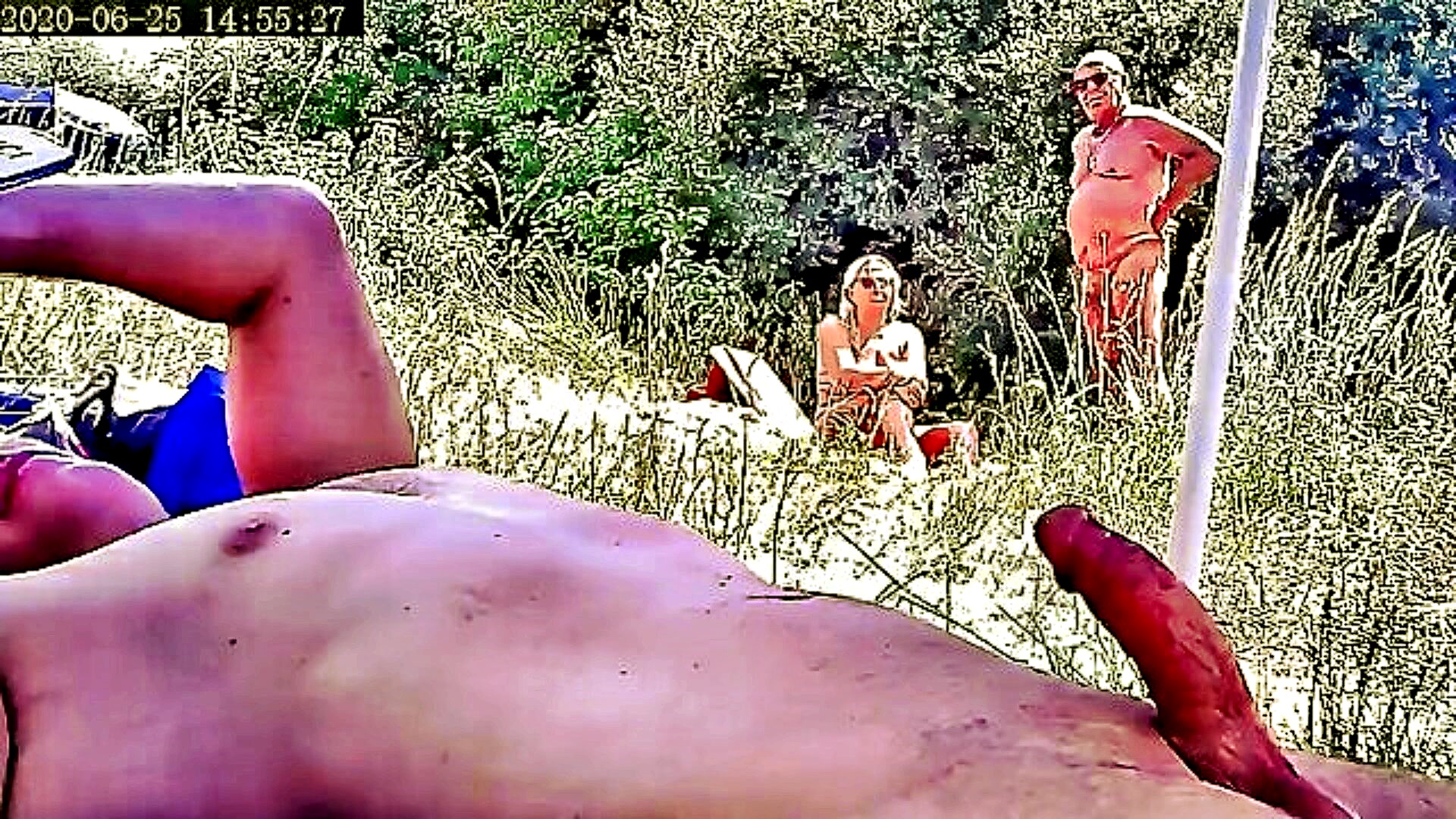 Nude couple erection