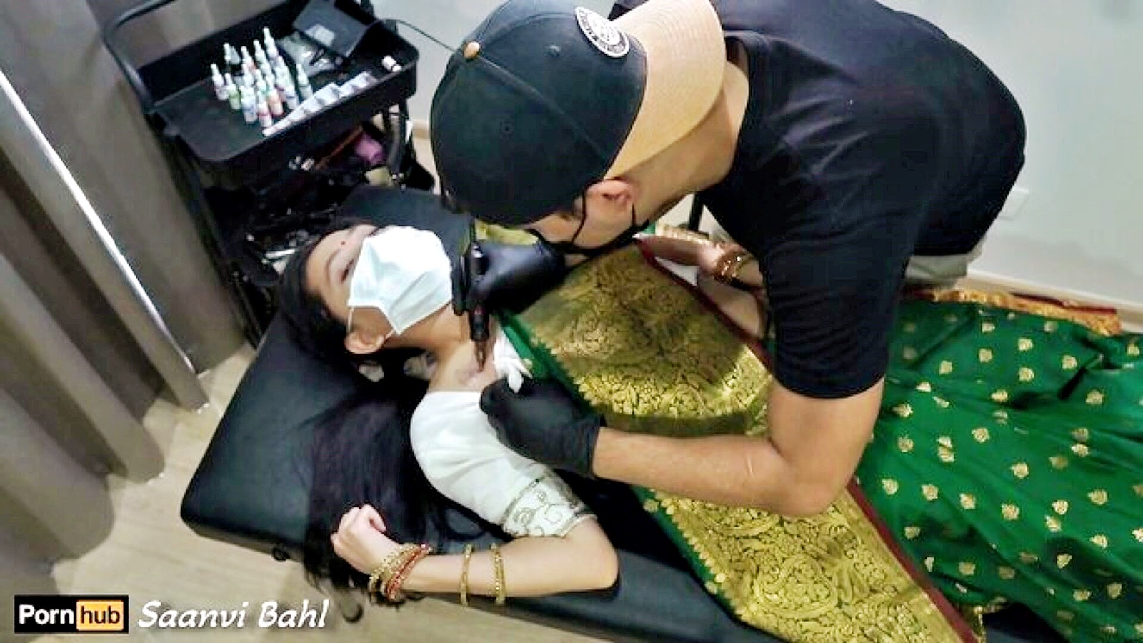 Saanvi Bahl in a doggy style pose