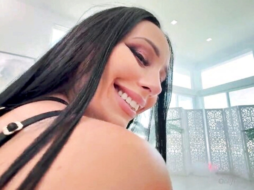 Her ample curves in a tight embrace